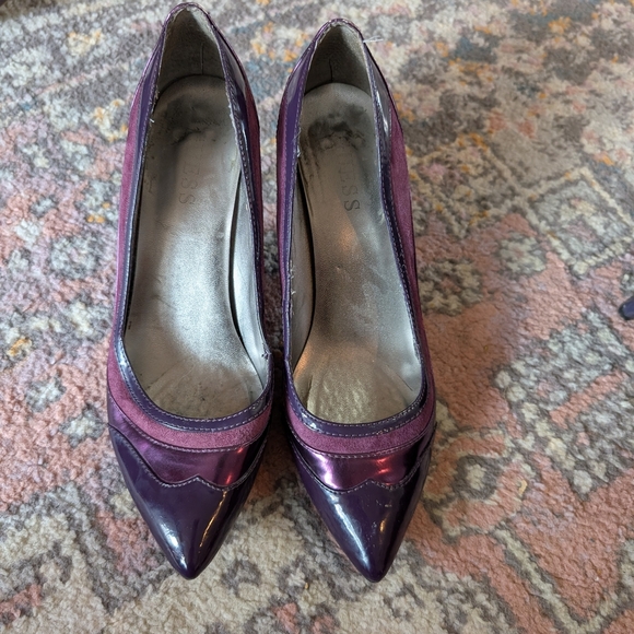 Guess Shiny Purple Women's Heels 7.5 - Picture 2 of 6